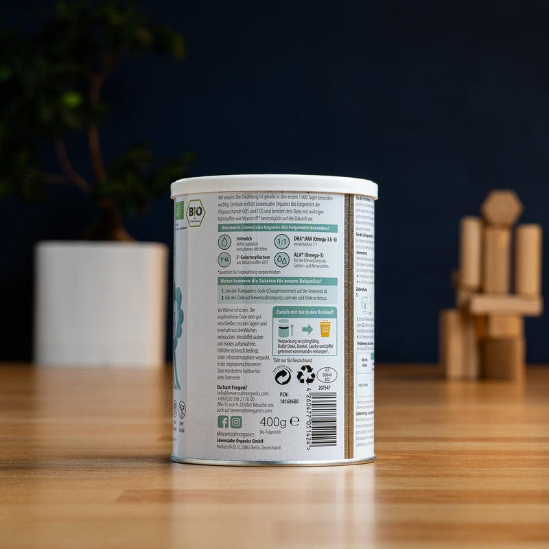 Löwenzahn Whole Cow's Milk Stage 2 (6-12 Months) Follow-On Formula (400g)