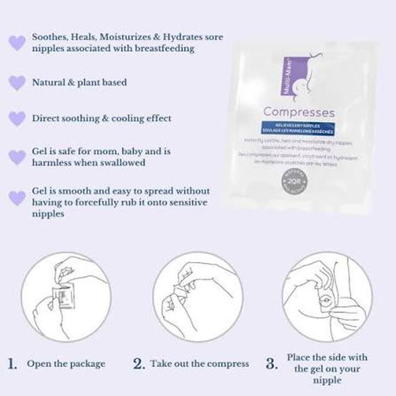 Multi-Mam Breastfeeding Compresses - 12 pieces