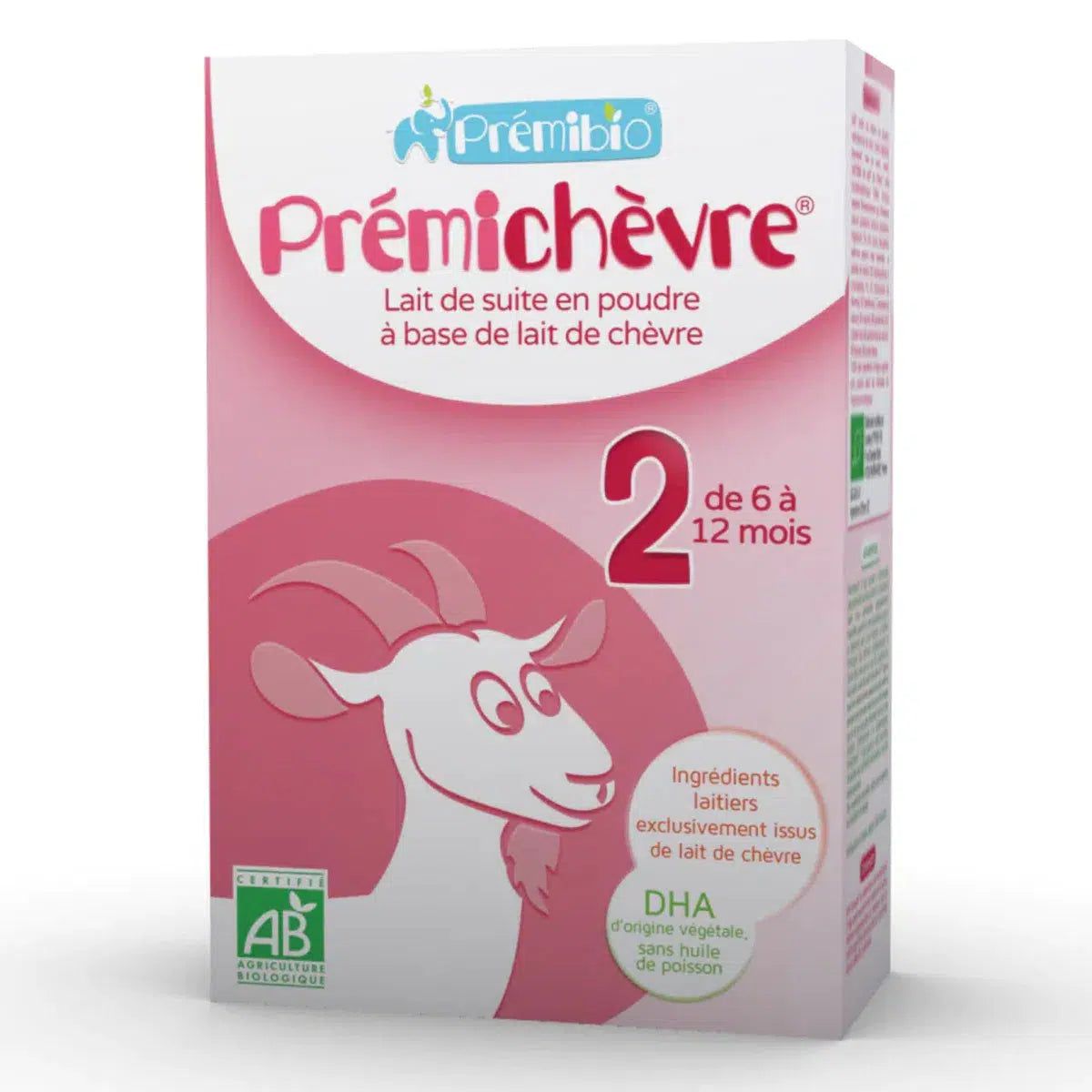 Premibio Organic Premichevre Follow-on Goat Formula- Stage 2 (6-12 Months) - (600g) - 8 Boxes