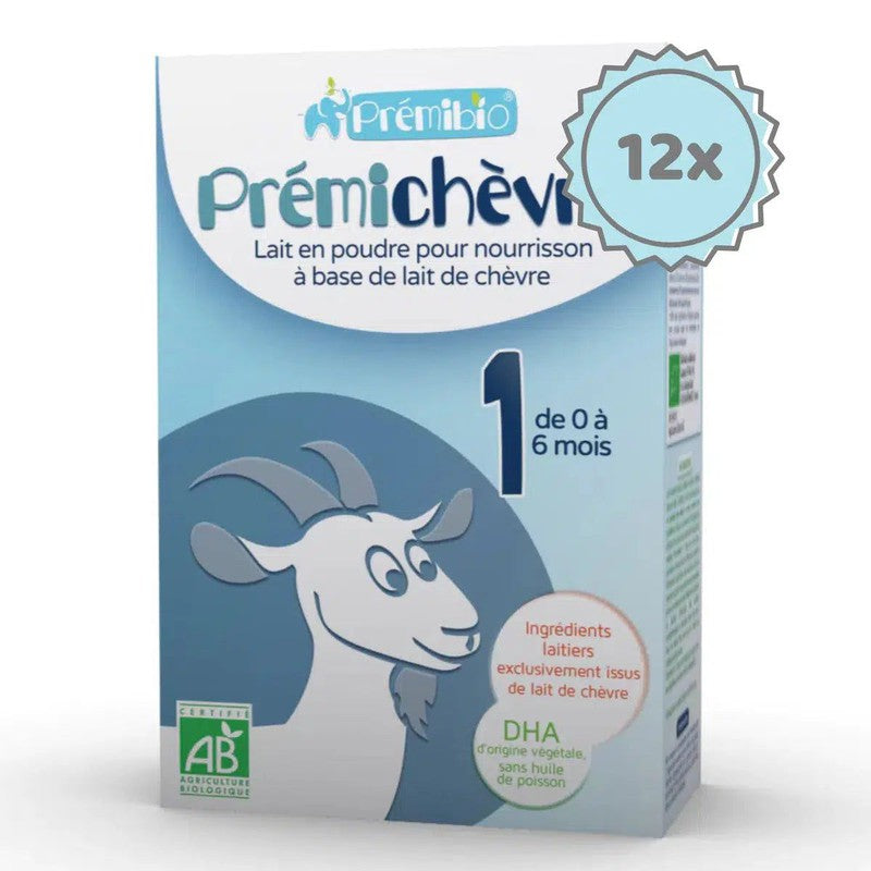 Premibio Organic Premichevre Infant Goat Formula- Stage 1 (0 to 6 months) - (600g) - 12 Boxes