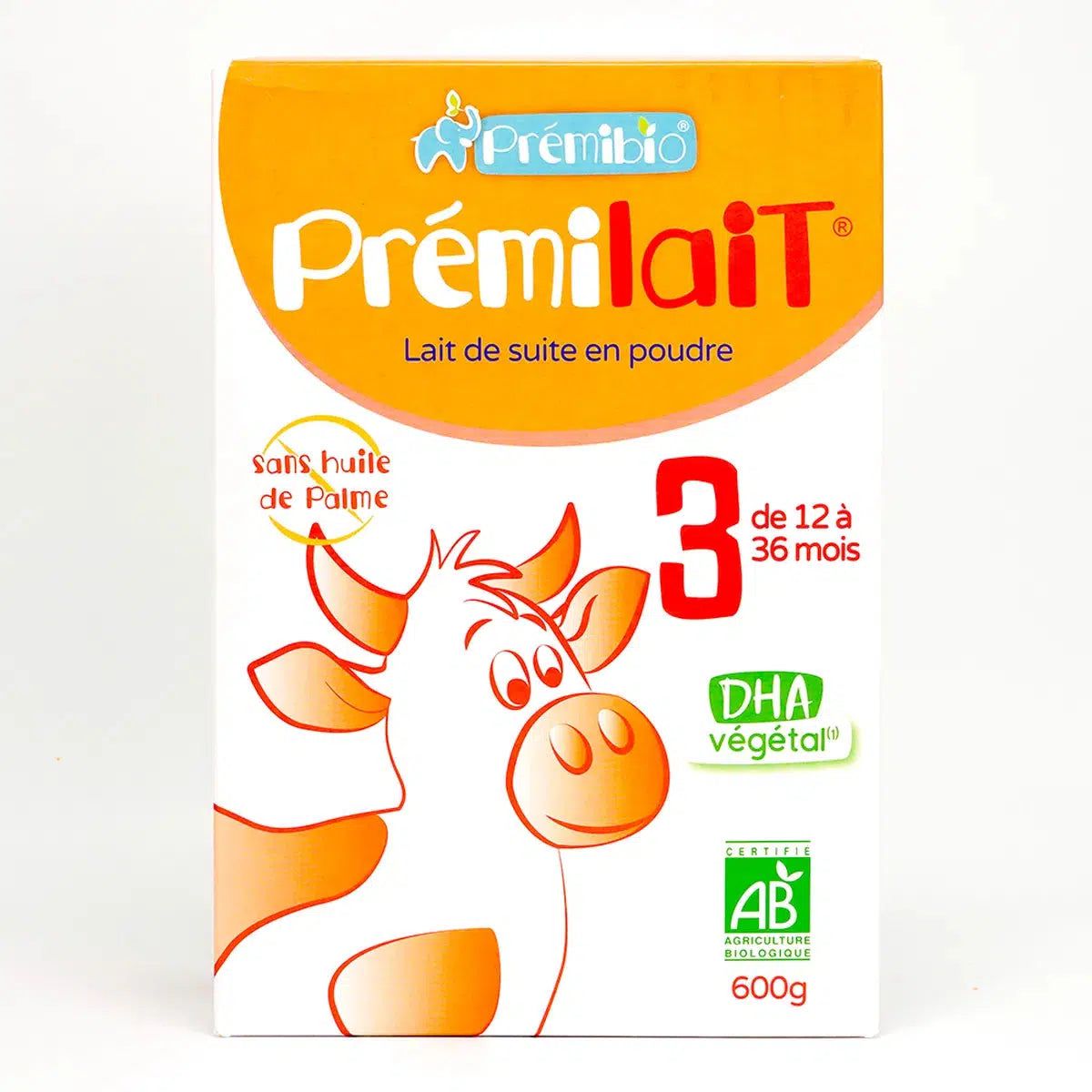 Premibio Organic Premilait Toddler Cow Formula- Stage 3 (12 to 36 months) - (600g) - 40 Boxes