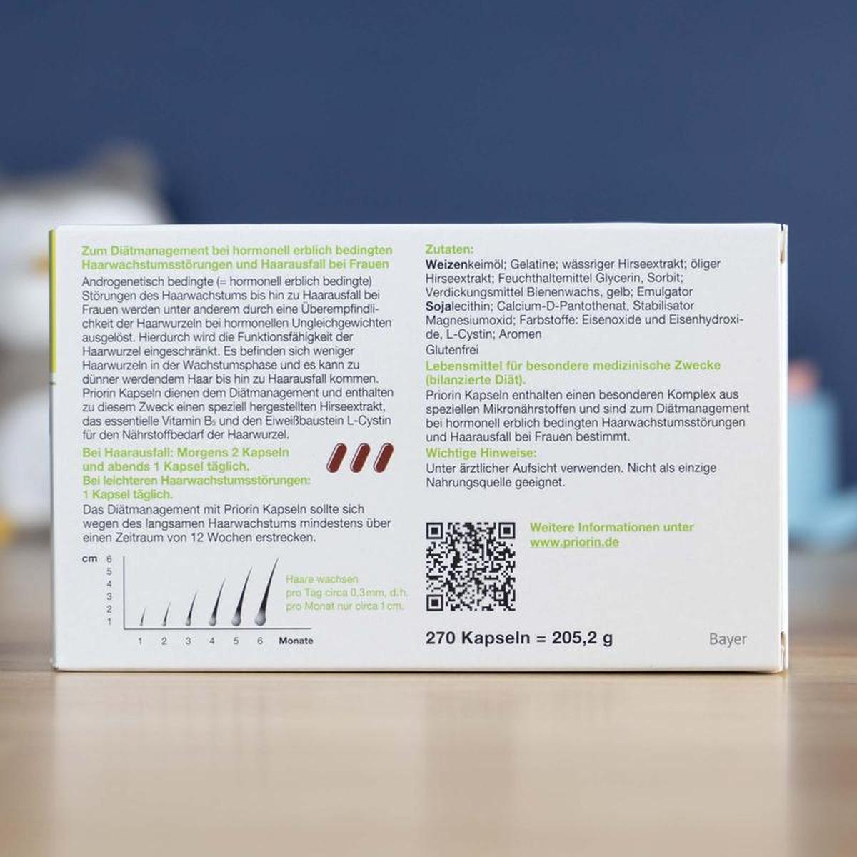Priorin Hair Loss Supplements - 270 capsules